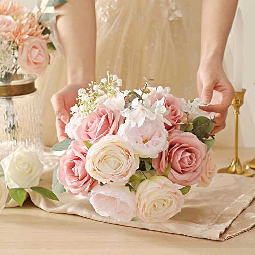 Dusty Rose Artificial Wedding Flower Combo