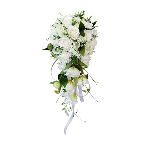 Cascading Artificial Flower Bride Bouquet for Weddings