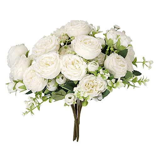 Peony Silk Wedding Bouquets, Set of 4