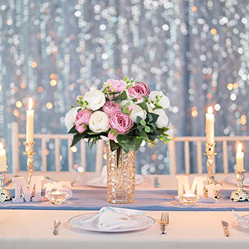 Pink & White Peony Bouquet for Weddings & Home Décor