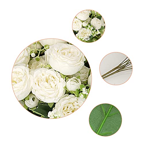 Peony Silk Wedding Bouquets, Set of 4