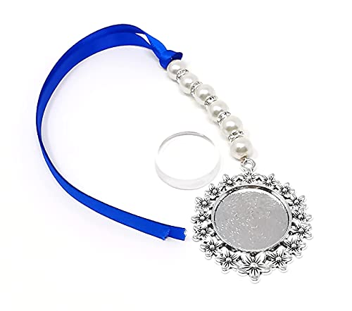 Wedding Bouquet Charm with Memorial Photo and Rhinestone