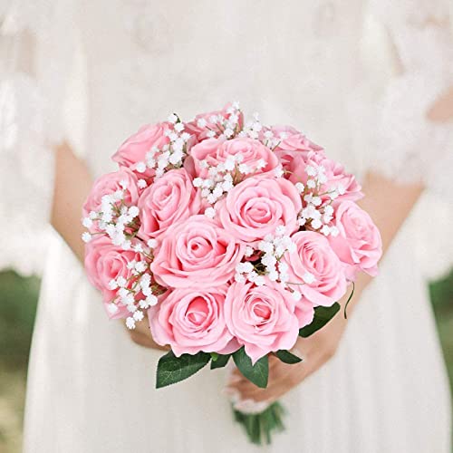 Silk Rose Bouquet for Weddings and Decor