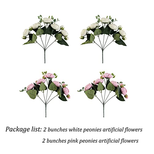 Pink & White Peony Bouquet for Weddings & Home Décor