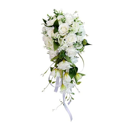 Cascading Artificial Flower Bride Bouquet for Weddings