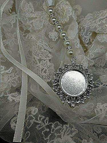 Wedding Bouquet Charm with Memorial Photo and Rhinestone