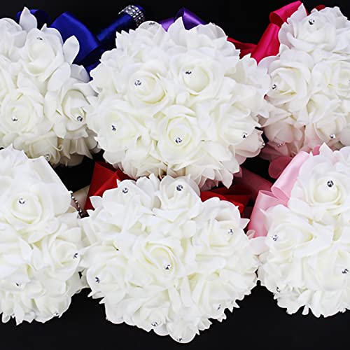 Blue Artificial Bride Bouquets with Ribbon (18cm*24cm)