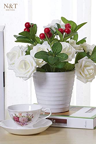 Ivory Real Touch Foam Roses Bouquet