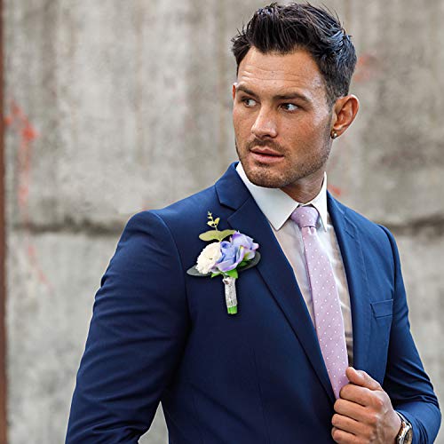 Blue Bridesmaid Wrist Corsage Set