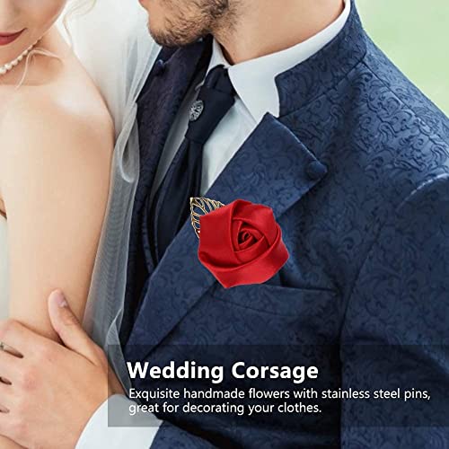 Handmade Satin Lapel Pins for Weddings & Proms