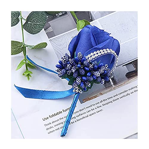 Handmade Rose Boutonniere for Weddings (4pcs, White)