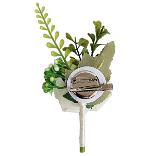 2 White Boutonnieres for Weddings or Proms