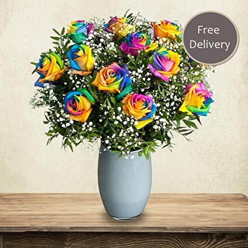 Rainbow Rose Bouquet for Special Occasions