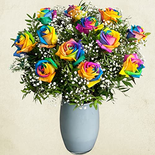 Rainbow Rose Bouquet for Special Occasions