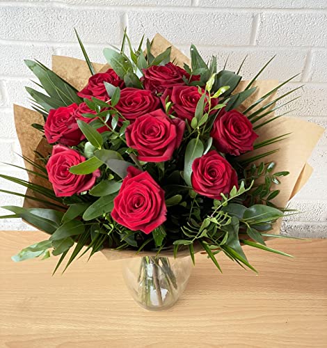 Romantic Red Roses Bouquet - Anniversary & Birthday