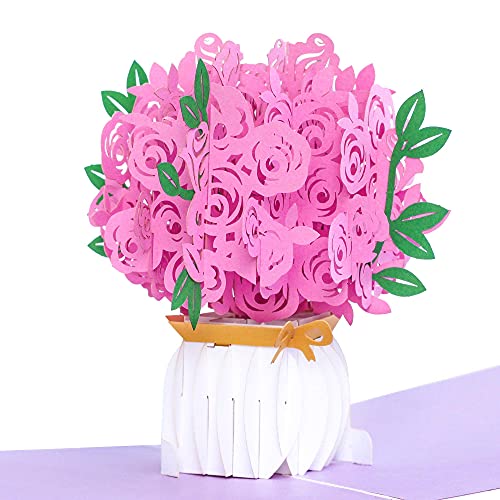 Pink Rose Pop Up Card - All Occasions