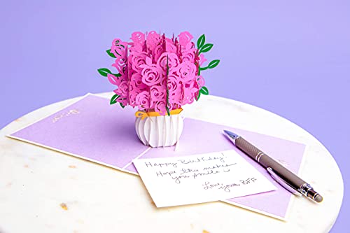 Pink Rose Pop Up Card - All Occasions