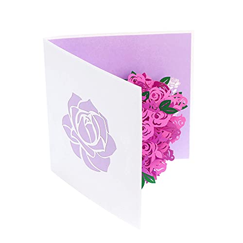 Pink Rose Pop Up Card - All Occasions