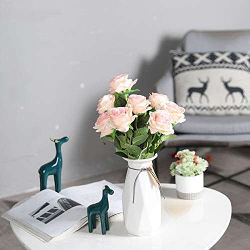 Champagne Pink Silk Rose Bouquet