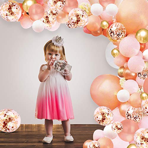 Rose Gold Balloon Arch Party Kit