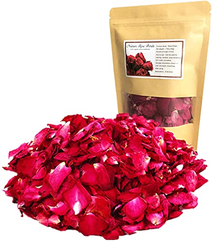 Biodegradable Dried Red Rose Petals for DIY Crafts