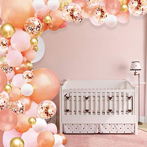 Rose Gold Balloon Arch Party Kit