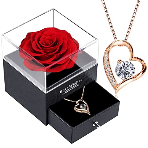Eternal Rose Gift Box with Necklace