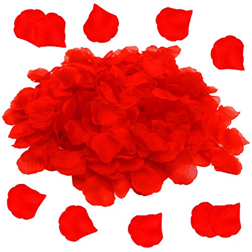 Red Silk Rose Petals for Romantic Occasions