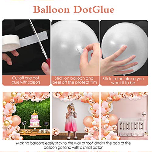 Rose Gold Balloon Arch Party Kit