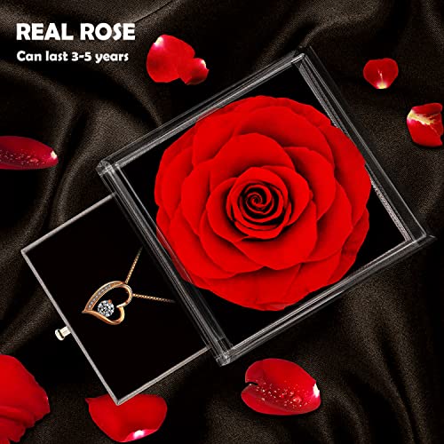 Eternal Rose Gift Box with Necklace