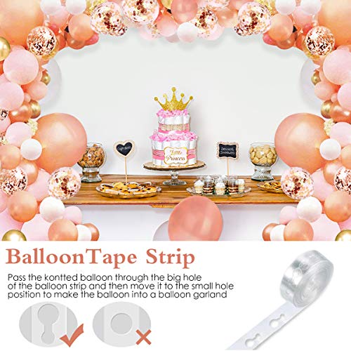 Rose Gold Balloon Arch Party Kit