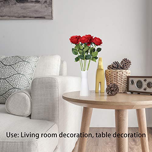 Red Silk Rose Bouquet for Home Decor