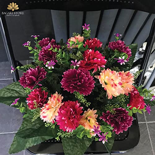 Mixed Bouquet: Hot Pink & Ivory Wine Flowers