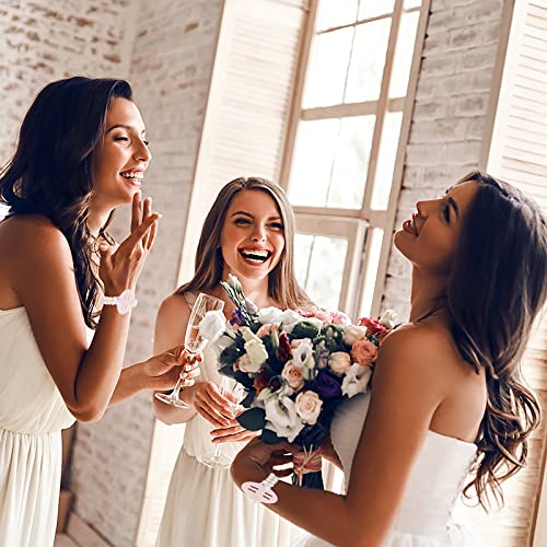 Lace Wrist Corsages with Pearl Bands for Weddings
