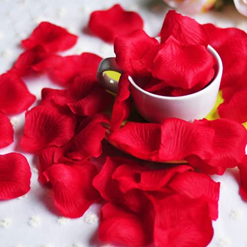 Red Silk Rose Petals for Romantic Occasions