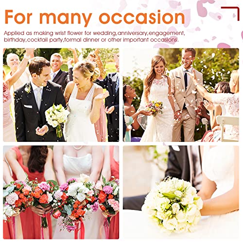 Lace Wrist Corsages with Pearl Bands for Weddings