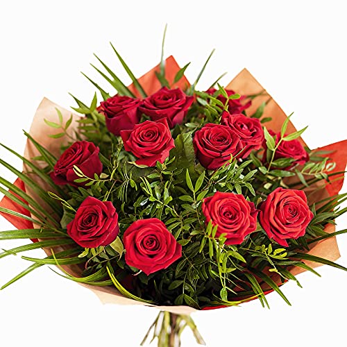 Red King Rose Fresh Cut Flowers Perfect for Birthday - Anniversary - Lovely Gift - Free Next Working Day Flower delivery - Winter Flowers