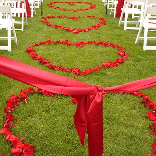 Red Silk Rose Petals for Romantic Occasions