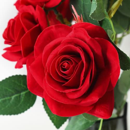 Red Flannel Rose Bouquet for Weddings & Decor