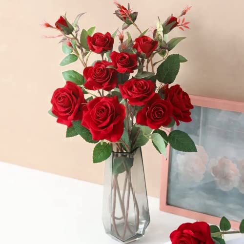 Red Flannel Rose Bouquet for Weddings & Decor