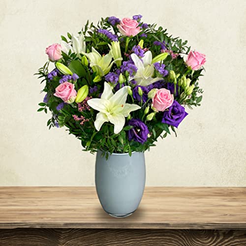 Purple Passion Hand Tied Fresh Flowers, Fresh Flowers Delivered Next Day Prime Delivery, Flowers Fresh Bouquet, Perfect for Birthdays, Anniversaries and Thank You Gifts
