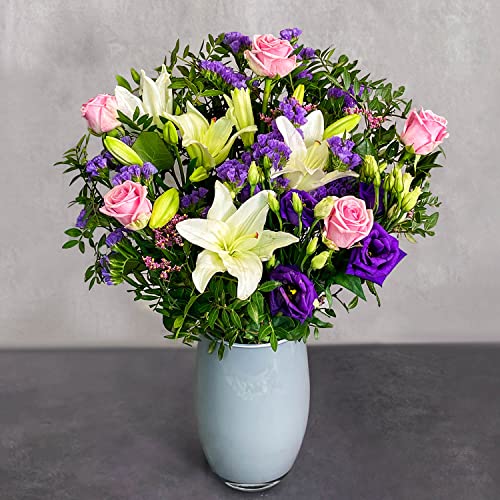 Purple Passion Hand Tied Fresh Flowers, Fresh Flowers Delivered Next Day Prime Delivery, Flowers Fresh Bouquet, Perfect for Birthdays, Anniversaries and Thank You Gifts