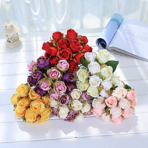 White and Blue Artificial Wedding Bouquet