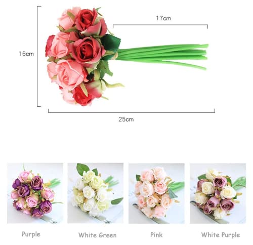 White and Blue Artificial Wedding Bouquet