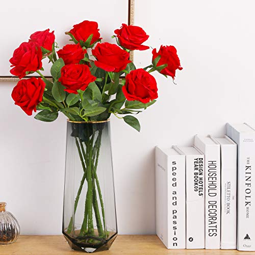 10 Artificial Red Roses for Wedding/Home Decoration