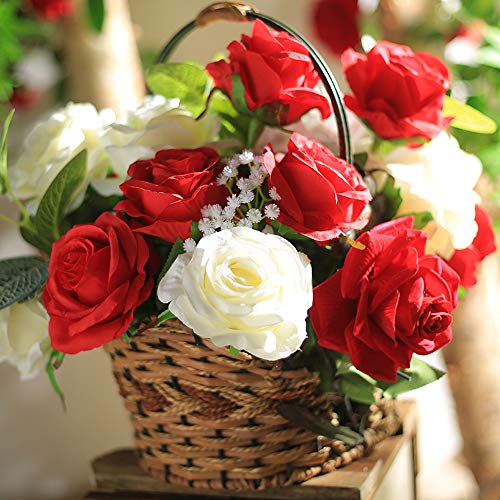 10 Artificial Red Roses for Wedding/Home Decoration