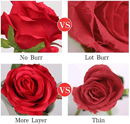 10 Artificial Red Roses for Wedding/Home Decoration