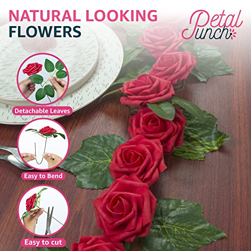 Scarlet Red Foam Roses Bouquet - Pack of 25