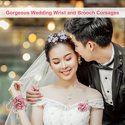 Pink Rose Wrist Corsage Trio