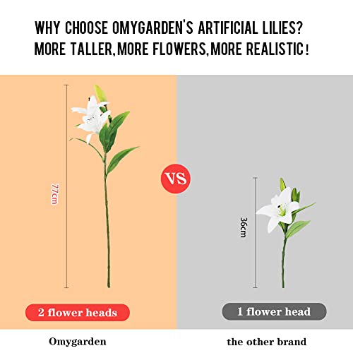 Pink Artificial Lily Bouquet - 77cm Long Stem